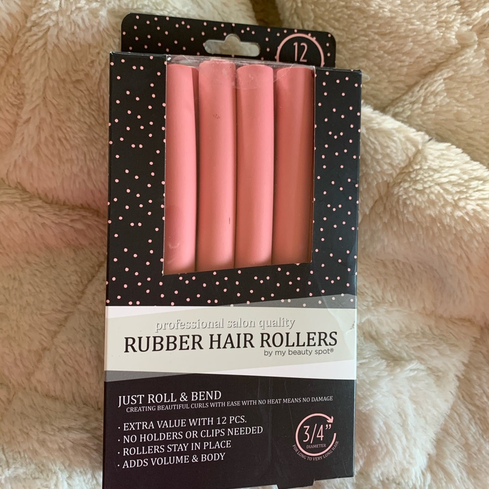 ❌Rubber hair rollers